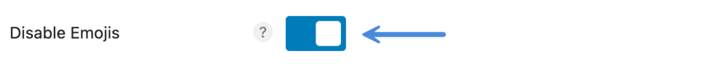 Disable emojis with Perfmatters plugin