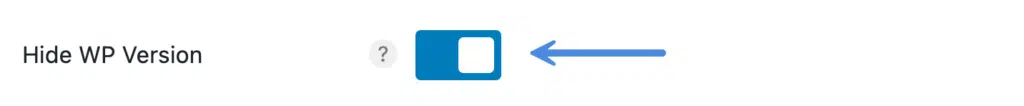 Hide WordPress version with Perfmatters plugin