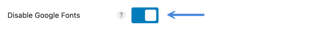 Disable Google Fonts
