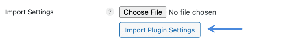 Import plugin settings
