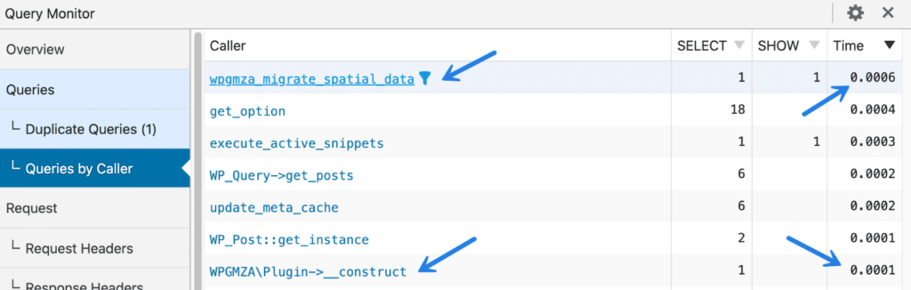 Query load time