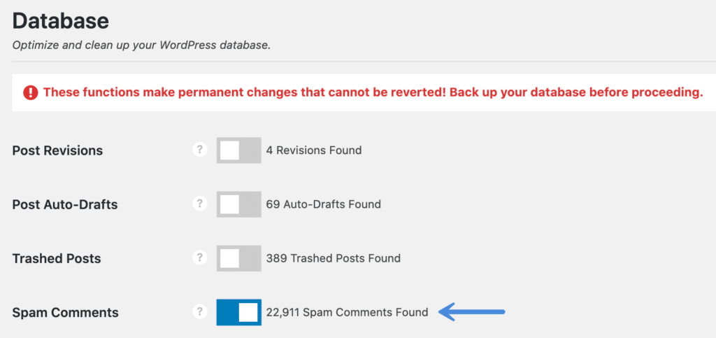 WordPress Spam Comments