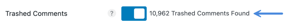 WordPress Trashed Comments