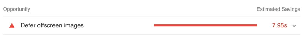 Defer offscreen images PageSpeed Insights warning