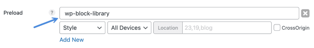 wp-block-library preload handle
