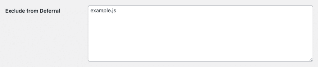Exclude JS script from deferral