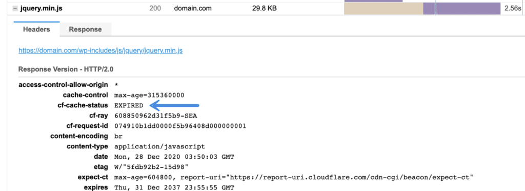 Verify header cache