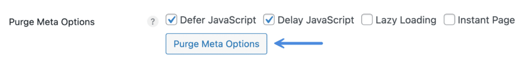 Purge meta options in Perfmatters