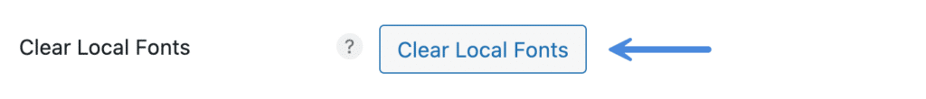 Clear local fonts in Perfmatters