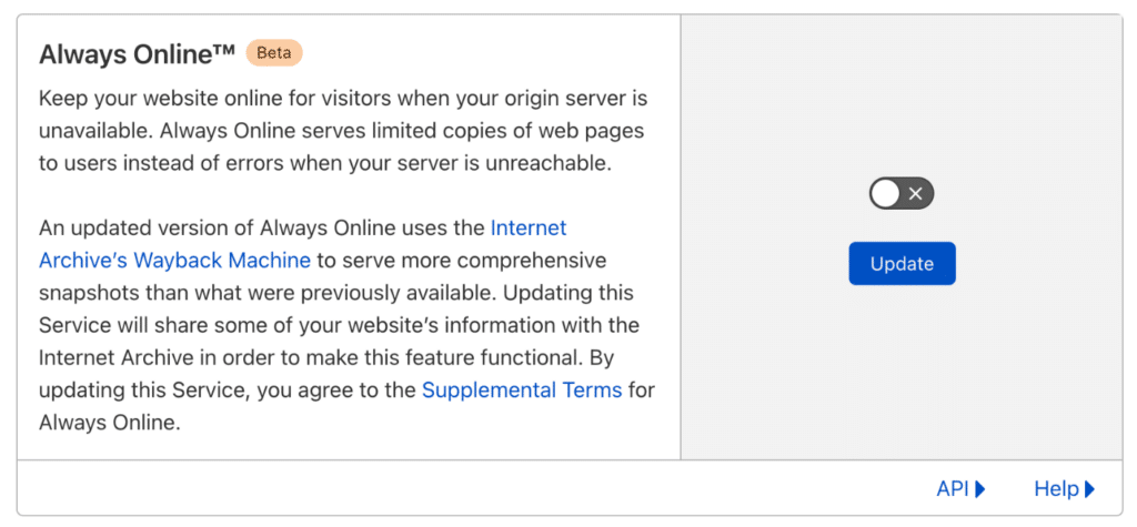 Cloudflare Always Online