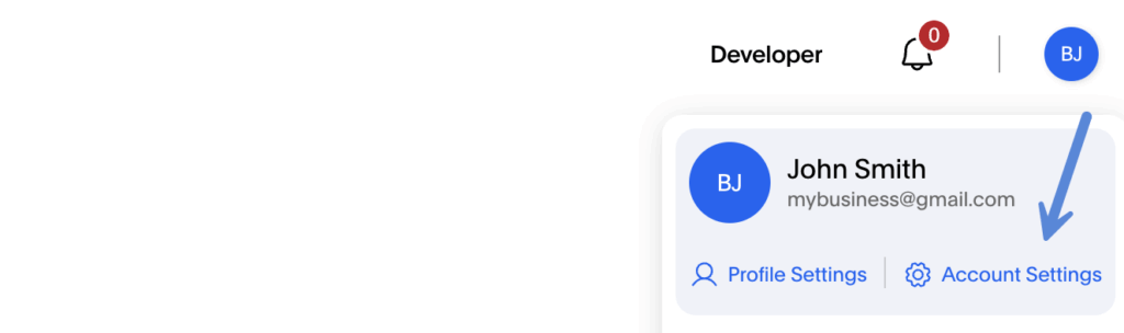 PayPal business account settings
