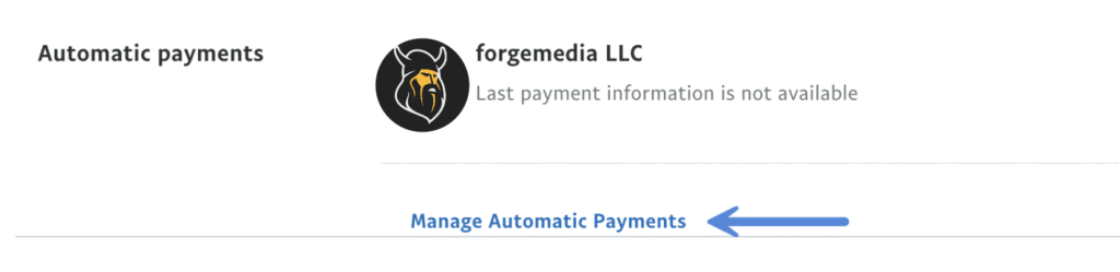 PayPal business manage automatic payments