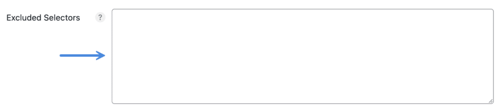 Excluded selectors