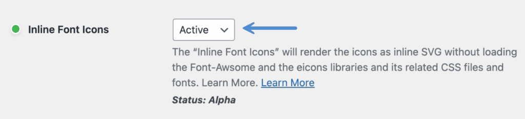 Elementor Inline Font Icons