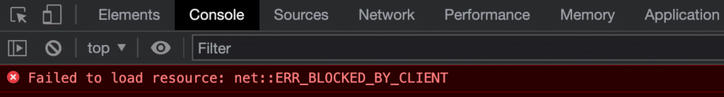 Failed to load resource: net::ERR_BLOCKED_BY_CLIENT error