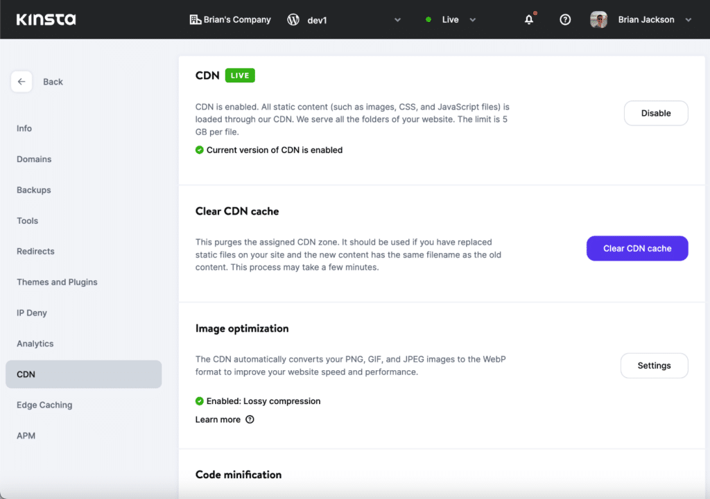 Kinsta CDN powered by Cloudflare