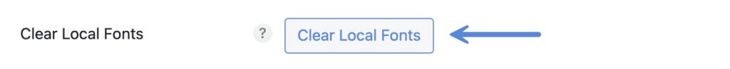 Clear local fonts in Perfmatters