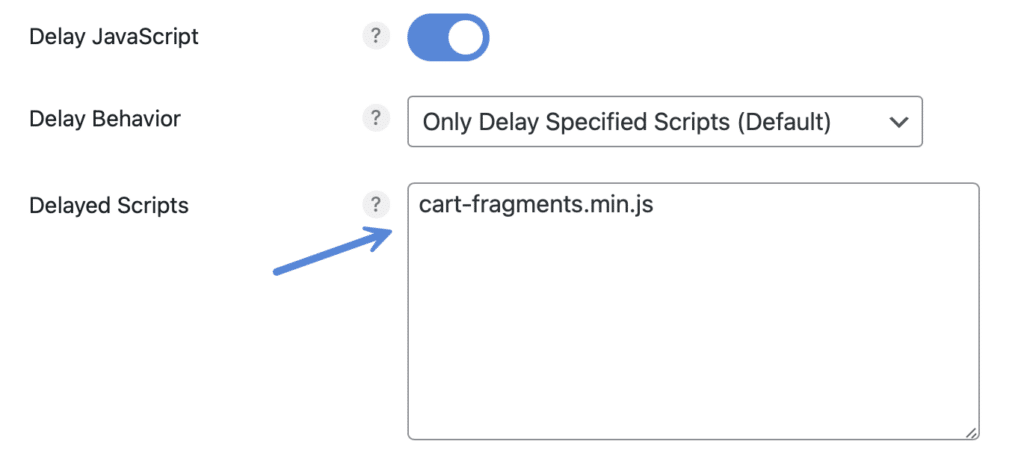 Delay cart-fragments.min.js script on WooCommerce site