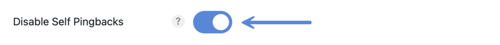 Disable self pingbacks with Perfmatters plugin