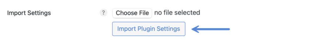 Import plugin settings