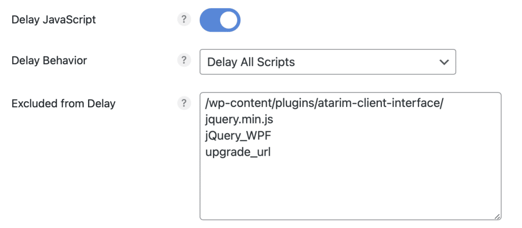 JS delay exclusions to fix console errors