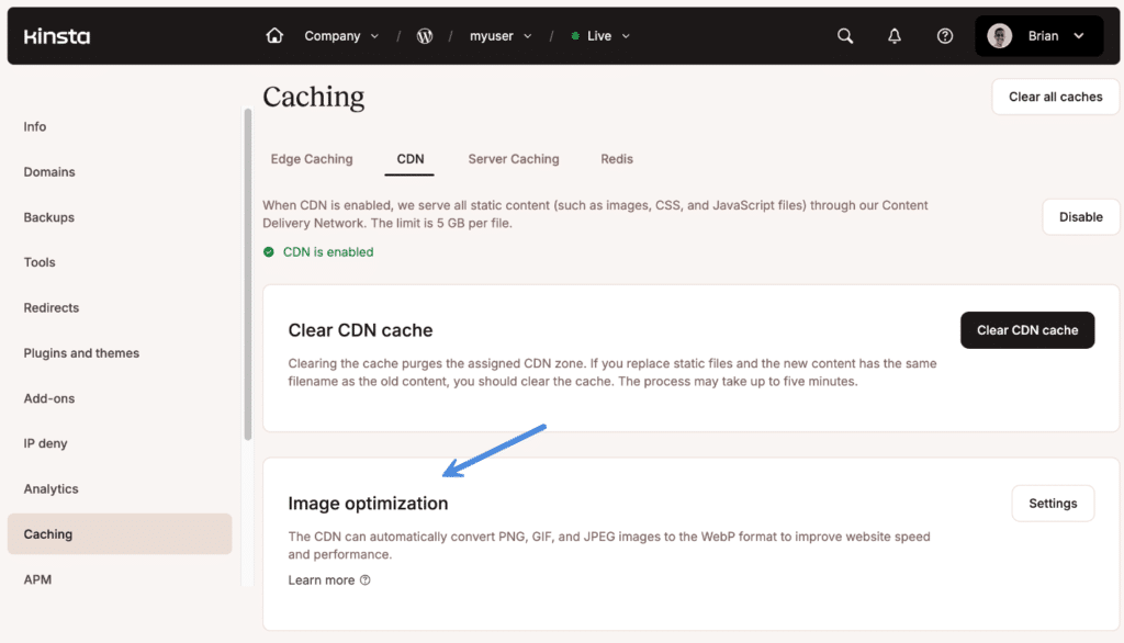 Image optimization at Kinsta