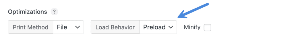 Code snippet preload