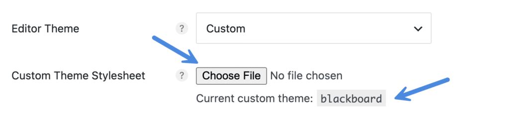 Custom theme stylesheet